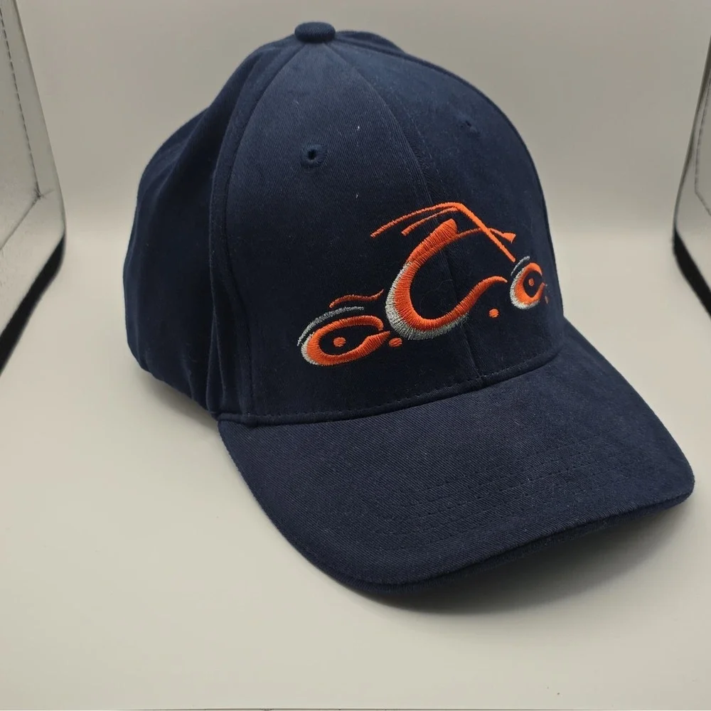 Orange County Choppers Youth Navy Blue Flexfit Embroidered Cap 98/2 Cotton